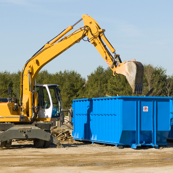 what size residential dumpster rentals are available in Conasauga